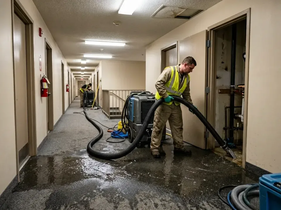 multi-unit-apartment-hallway-f-005 — frequently asked questions, Emergency Burst Pipe Water Extraction & Removal in Lowesvil…